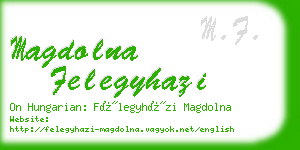 magdolna felegyhazi business card